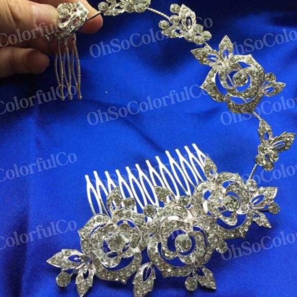 Rhinestone Bridal Hair Comb Accessory